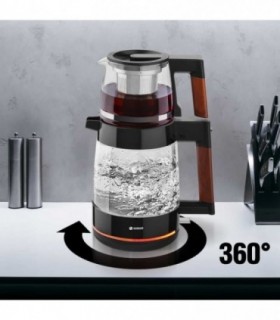 چای ساز شیشه ای اسنوا سری Lux مدل STM-GS1650BK